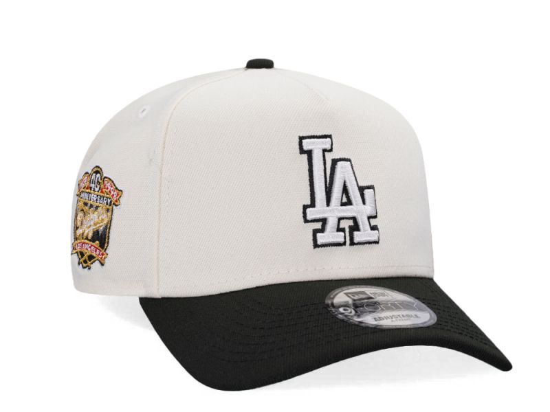 Los Angeles Dodgers 2 Toned Ivory/Black 9Forty Adjustable A-Frame Hat main image 1